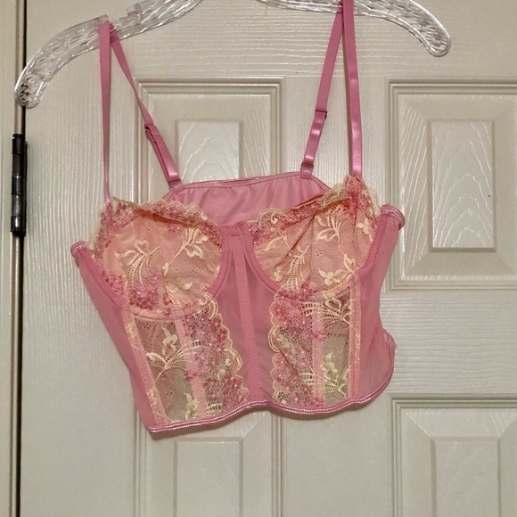 LUXE 5 Star Fave Princess Bustier Corset Lace Cami Crop Top Med - Picture 6 of 11